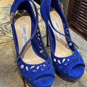 Like new Jimmy Choo peep toe heels Size 37.5